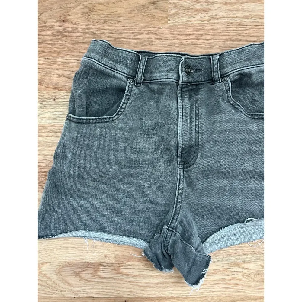 Express Black High Rise Cut Off Mom Shorts - Size 2